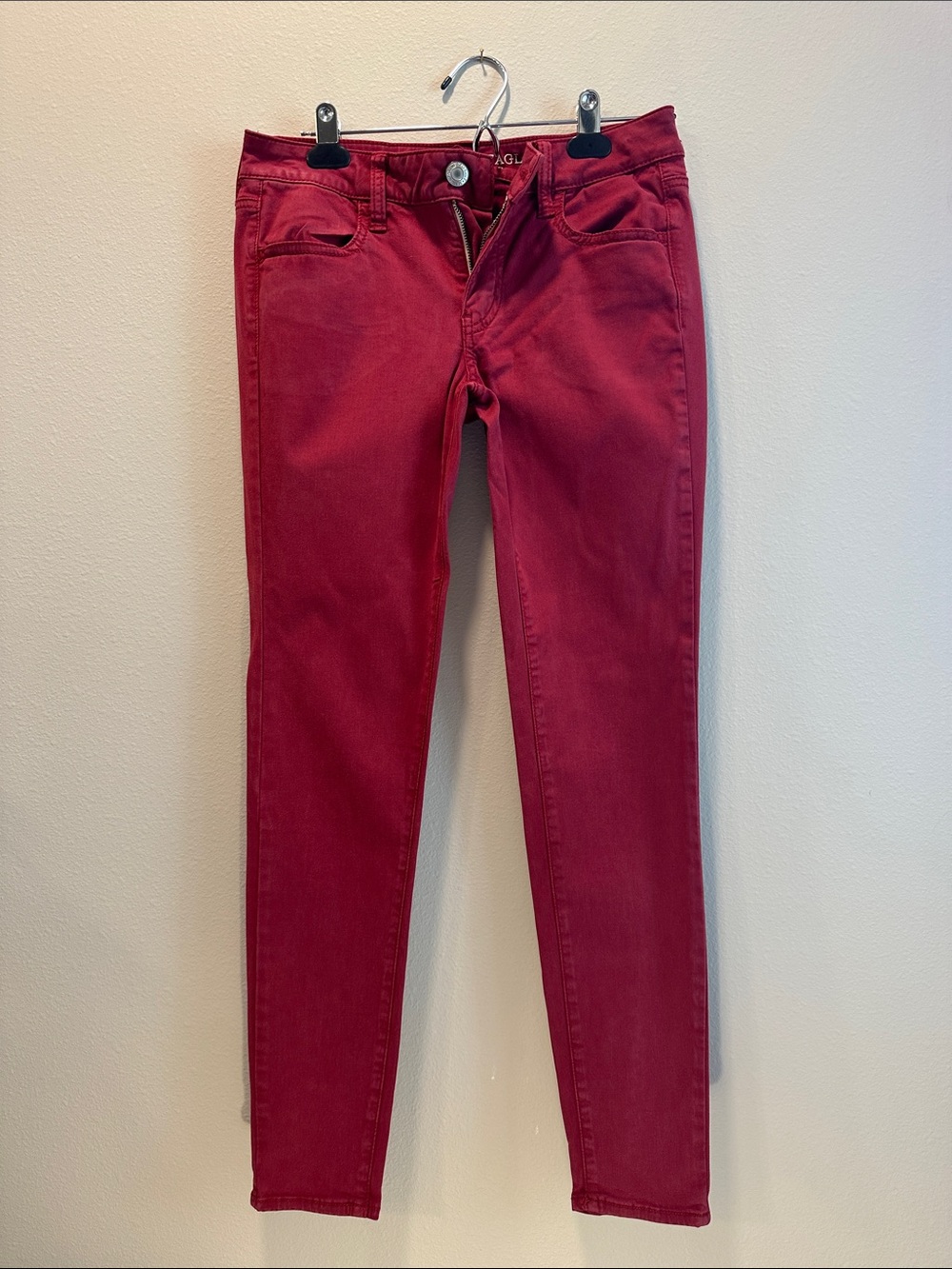 American Eagle Outfitters Women’s Red Skinny Jeans